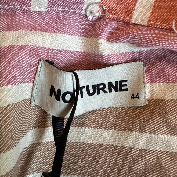 Nocturne 2XL Striped Shacket Shirt Jacket Colorful Stripes Front Button Down NWT - Picture 5 of 12